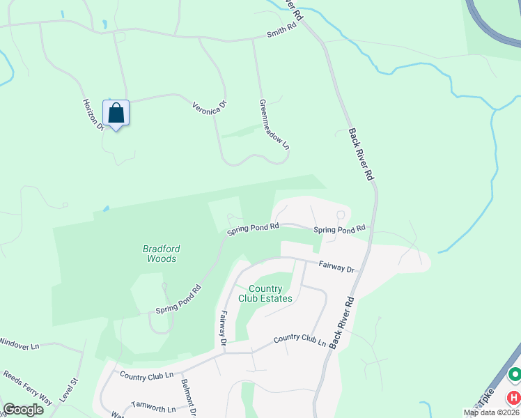 map of restaurants, bars, coffee shops, grocery stores, and more near 34 Cricket Hill Drive in Merrimack