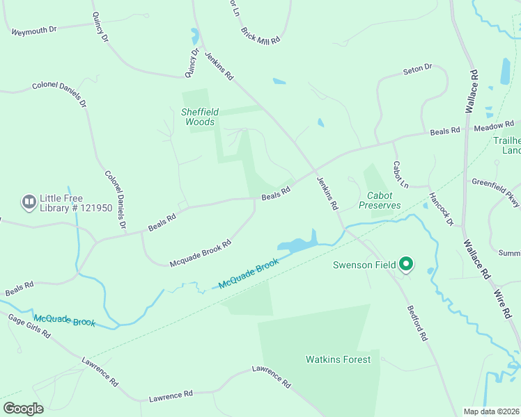 map of restaurants, bars, coffee shops, grocery stores, and more near 6 Mcquade Brook Road in Bedford