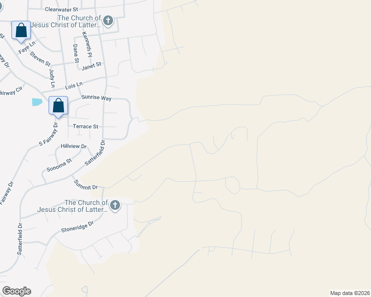 map of restaurants, bars, coffee shops, grocery stores, and more near 1735 Granite Drive in Pocatello