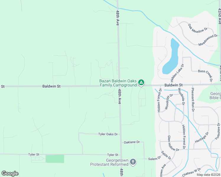 map of restaurants, bars, coffee shops, grocery stores, and more near 7535 48th Avenue in Hudsonville