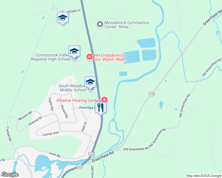 map of restaurants, bars, coffee shops, grocery stores, and more near 133 Pheasant Road in Peterborough