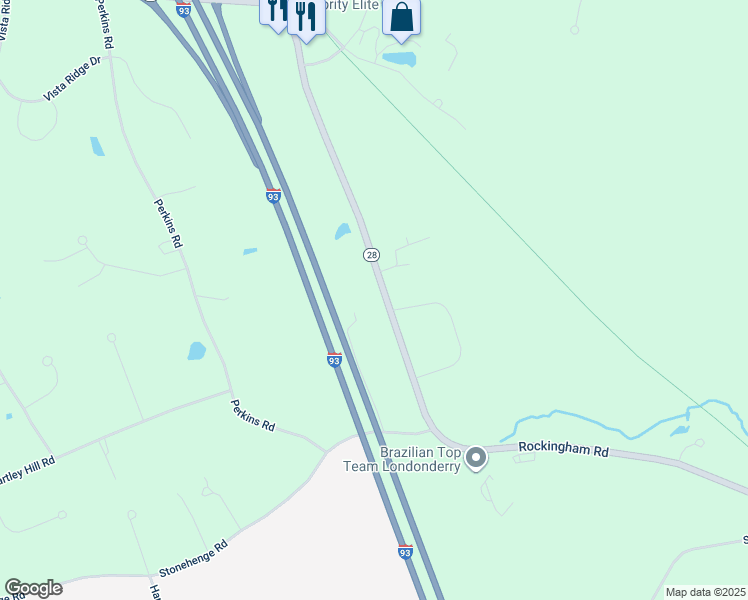 map of restaurants, bars, coffee shops, grocery stores, and more near 97 Rockingham Road in Londonderry