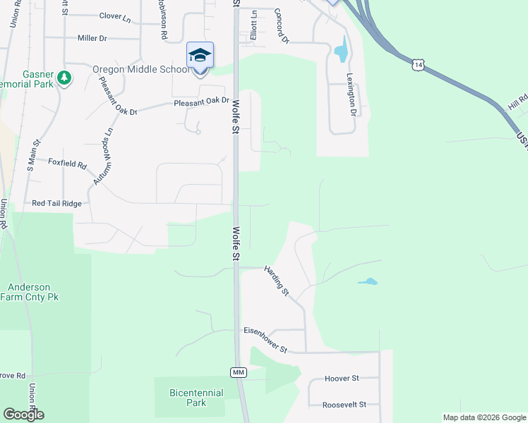 map of restaurants, bars, coffee shops, grocery stores, and more near 958 County Highway MM in Oregon