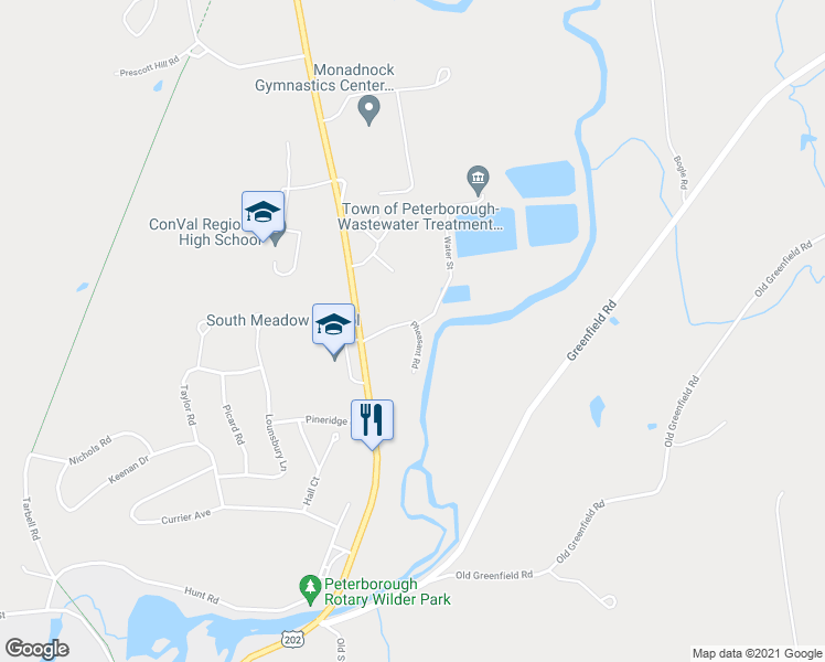 map of restaurants, bars, coffee shops, grocery stores, and more near 133 Pheasant Road in Peterborough