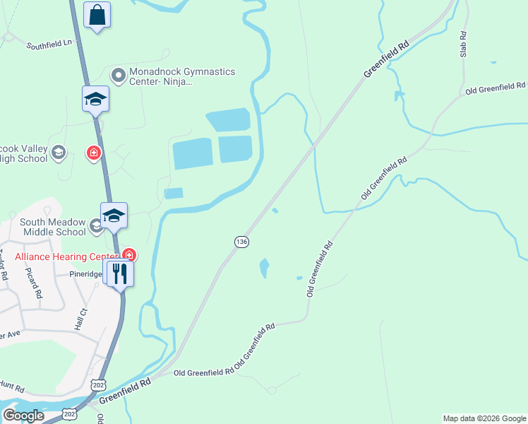 map of restaurants, bars, coffee shops, grocery stores, and more near 107 Greenfield Road in Peterborough