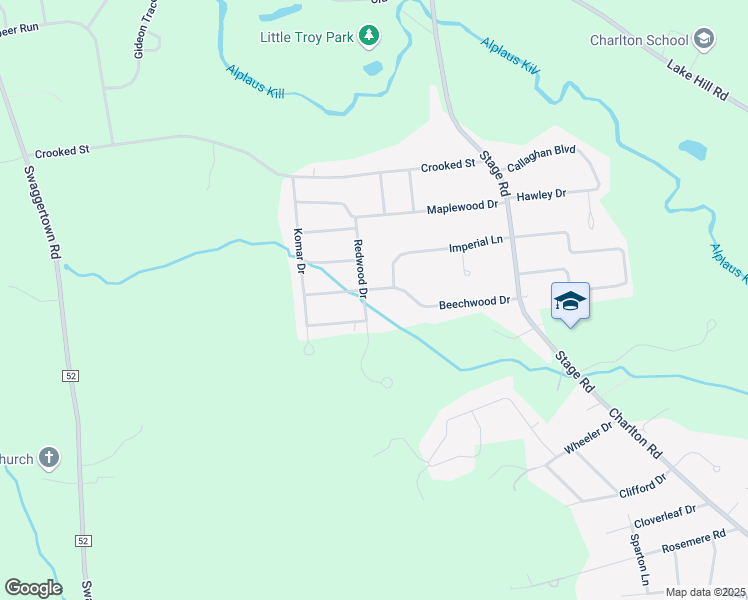 map of restaurants, bars, coffee shops, grocery stores, and more near 33 Beechwood Drive in Ballston Lake