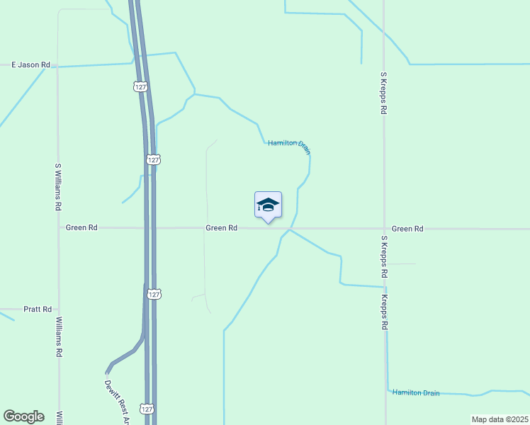 map of restaurants, bars, coffee shops, grocery stores, and more near 2583 Green Road in Saint Johns