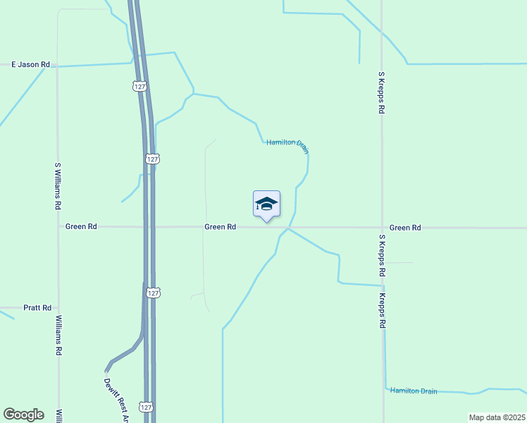 map of restaurants, bars, coffee shops, grocery stores, and more near 2583 Green Road in Saint Johns