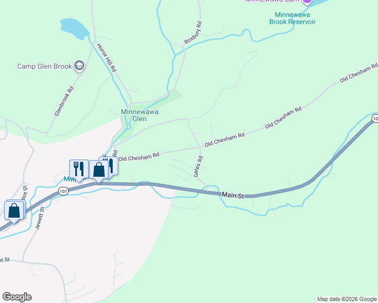 map of restaurants, bars, coffee shops, grocery stores, and more near 59 Old Chesham Road in Marlborough