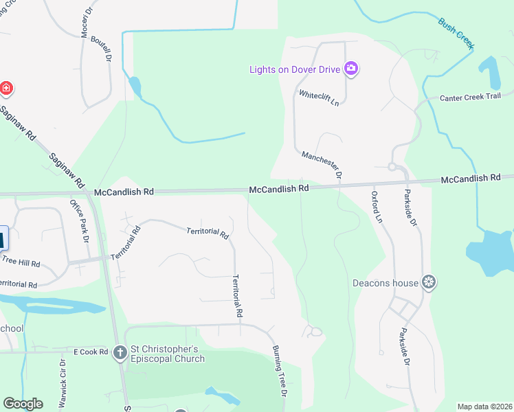 map of restaurants, bars, coffee shops, grocery stores, and more near 8285 Grovemont Court in Grand Blanc
