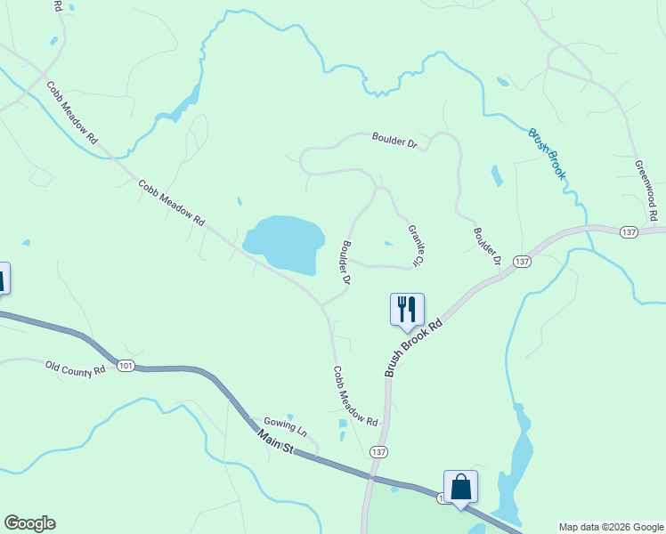 map of restaurants, bars, coffee shops, grocery stores, and more near 27 Boulder Drive in Dublin