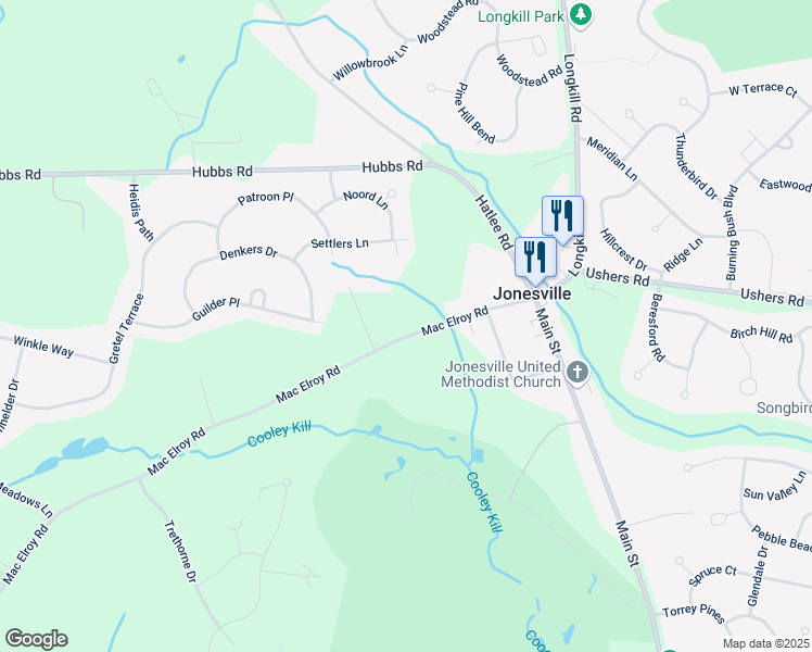 map of restaurants, bars, coffee shops, grocery stores, and more near 611 Mac Elroy Road in Ballston Lake