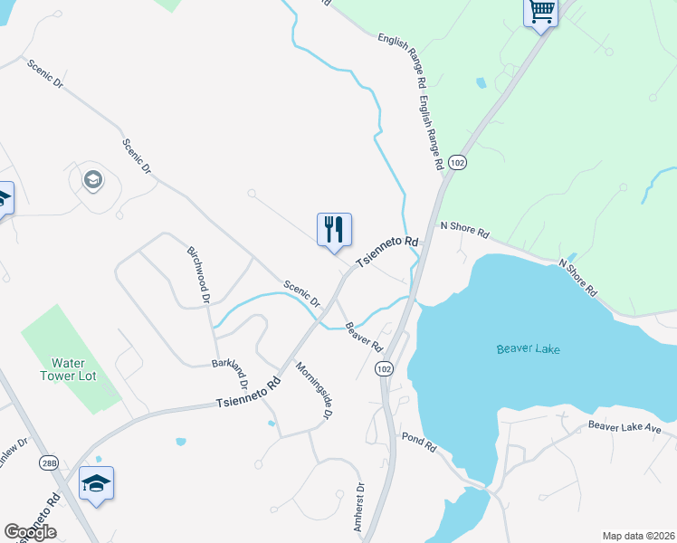 map of restaurants, bars, coffee shops, grocery stores, and more near 76 Tsienneto Road in Derry