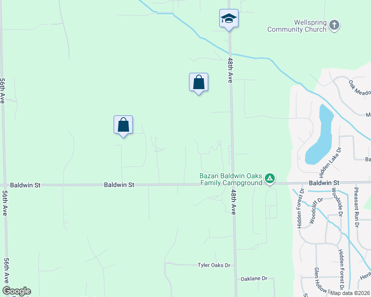map of restaurants, bars, coffee shops, grocery stores, and more near 7735 Deer Track Run in Hudsonville