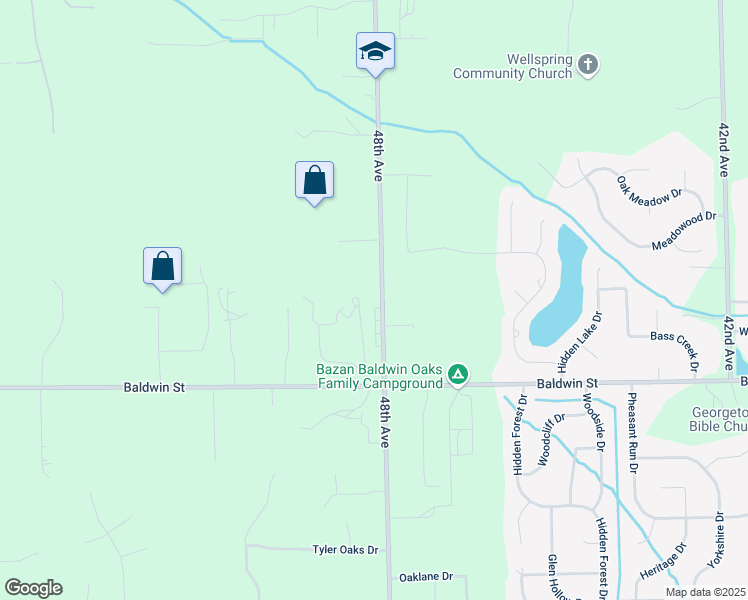map of restaurants, bars, coffee shops, grocery stores, and more near 7724 48th Avenue in Hudsonville