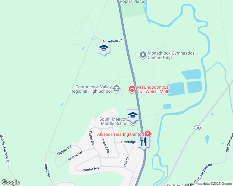 map of restaurants, bars, coffee shops, grocery stores, and more near 184 Hancock Road in Peterborough