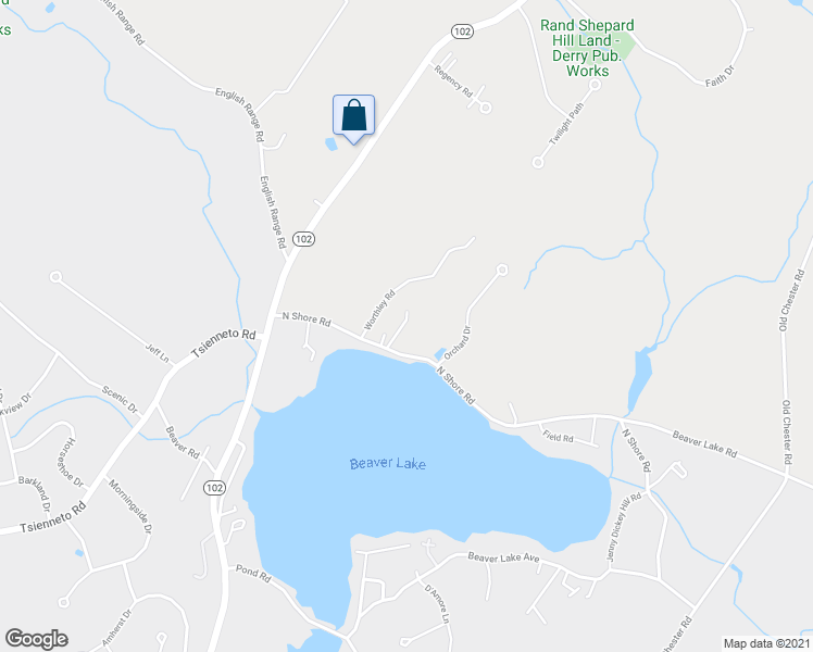 map of restaurants, bars, coffee shops, grocery stores, and more near 5 Mundy Lane in Derry