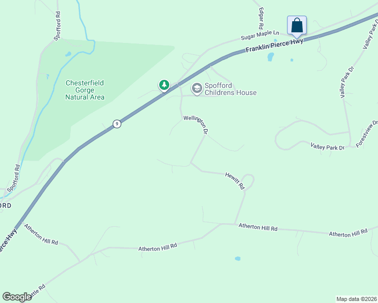 map of restaurants, bars, coffee shops, grocery stores, and more near 68 Wellington Drive in Chesterfield