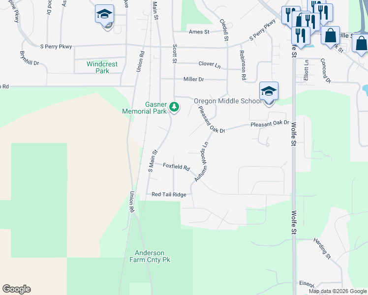 map of restaurants, bars, coffee shops, grocery stores, and more near 35 Fairway Meadows Court in Oregon