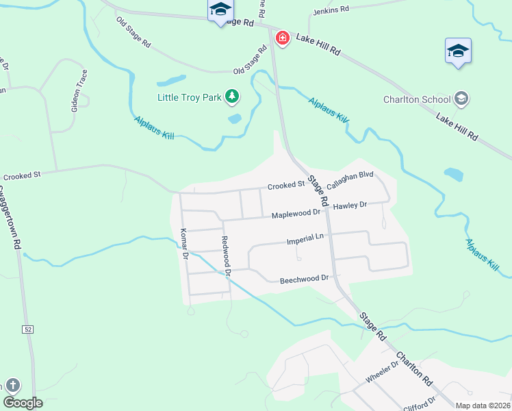 map of restaurants, bars, coffee shops, grocery stores, and more near 6 De Graff Lane in Ballston Lake