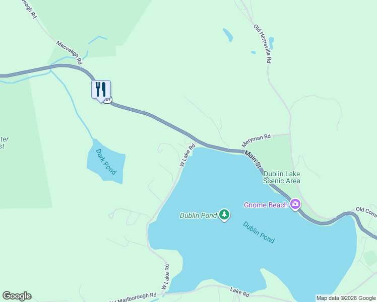 map of restaurants, bars, coffee shops, grocery stores, and more near 397 West Lake Road in Dublin