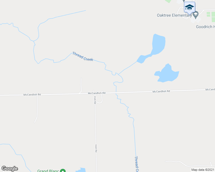map of restaurants, bars, coffee shops, grocery stores, and more near 8047 McCandlish Road in Grand Blanc