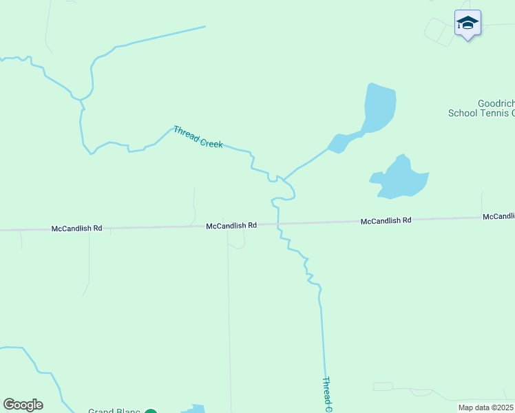 map of restaurants, bars, coffee shops, grocery stores, and more near 8047 McCandlish Road in Grand Blanc