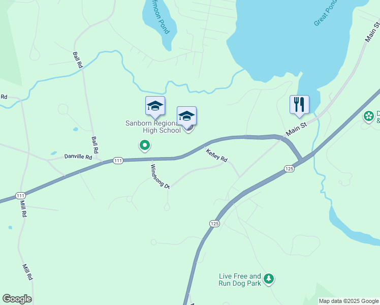 map of restaurants, bars, coffee shops, grocery stores, and more near 17 Danville Road in Kingston