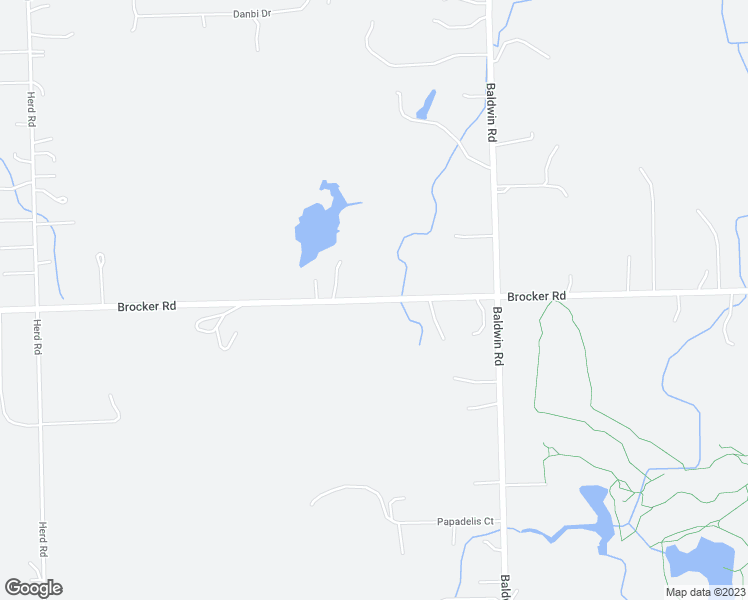 map of restaurants, bars, coffee shops, grocery stores, and more near 3122 West Brocker Road in Metamora