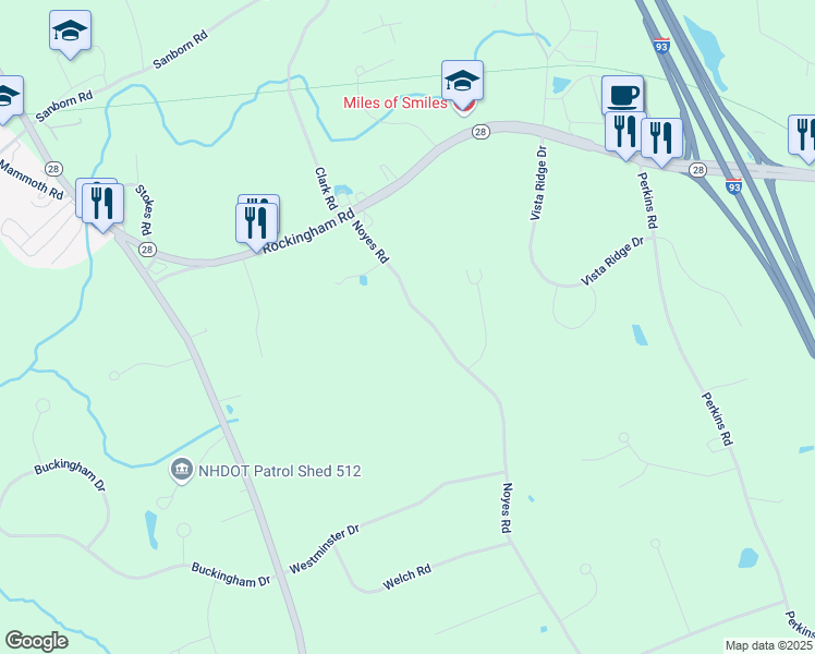 map of restaurants, bars, coffee shops, grocery stores, and more near 51 Noyes Road in Londonderry