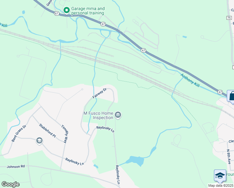 map of restaurants, bars, coffee shops, grocery stores, and more near 3B Fairway Drive in Mechanicville
