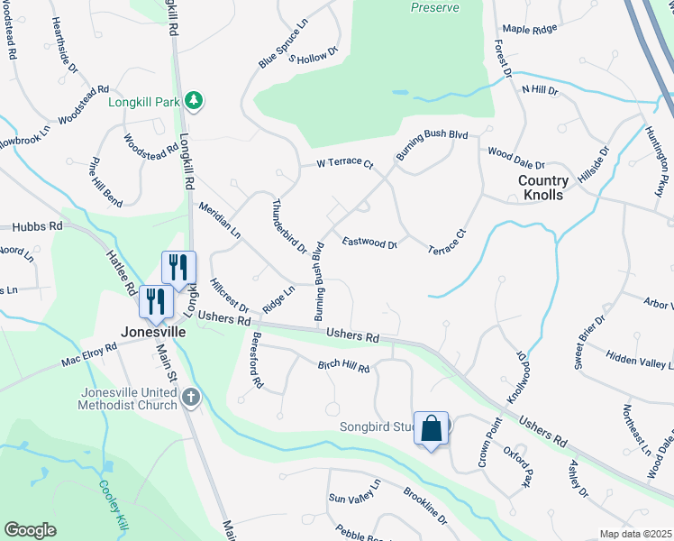 map of restaurants, bars, coffee shops, grocery stores, and more near 2a Southwood Drive in Ballston Lake