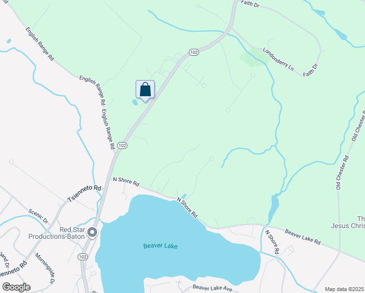 map of restaurants, bars, coffee shops, grocery stores, and more near 22 Worthley Road in Derry