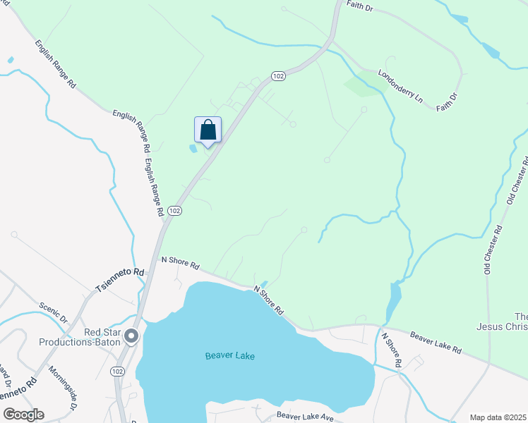 map of restaurants, bars, coffee shops, grocery stores, and more near 22 Worthley Road in Derry