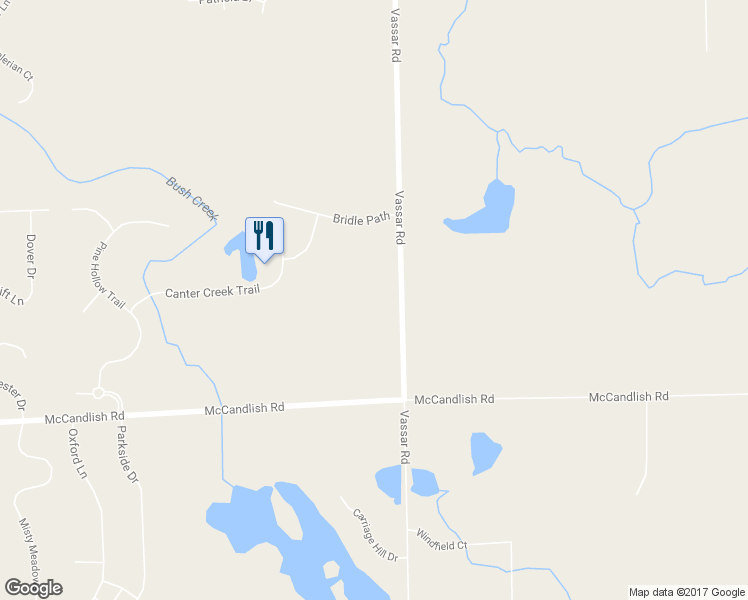 map of restaurants, bars, coffee shops, grocery stores, and more near 8144 Vassar Road in Grand Blanc