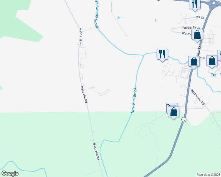map of restaurants, bars, coffee shops, grocery stores, and more near Farmstead Cmns in Keene