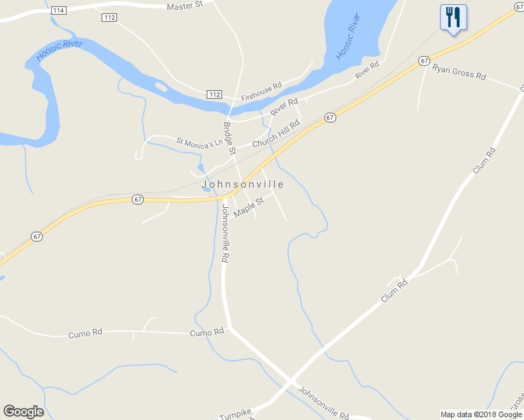 map of restaurants, bars, coffee shops, grocery stores, and more near 10 Bridge Street in Johnsonville