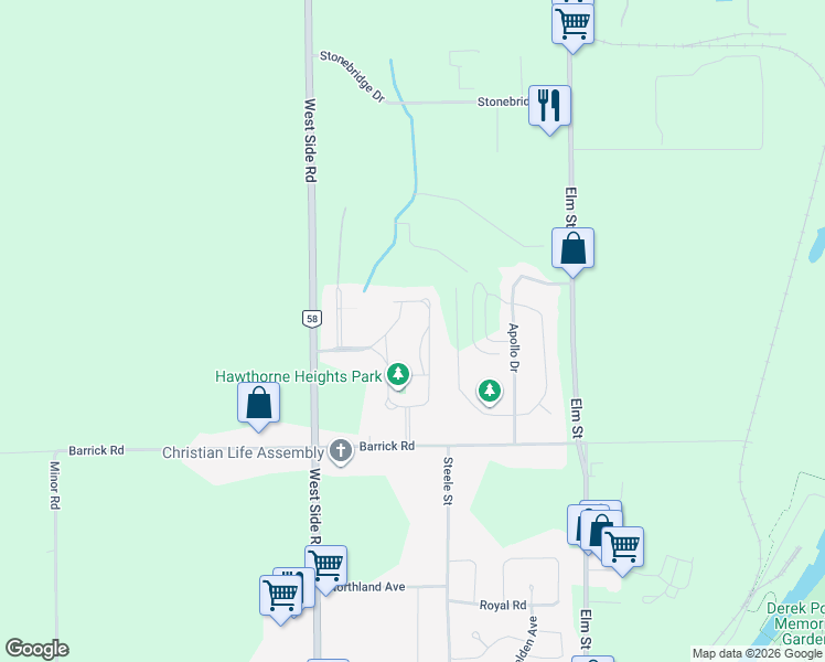 map of restaurants, bars, coffee shops, grocery stores, and more near 29 Runnymede Road in Port Colborne