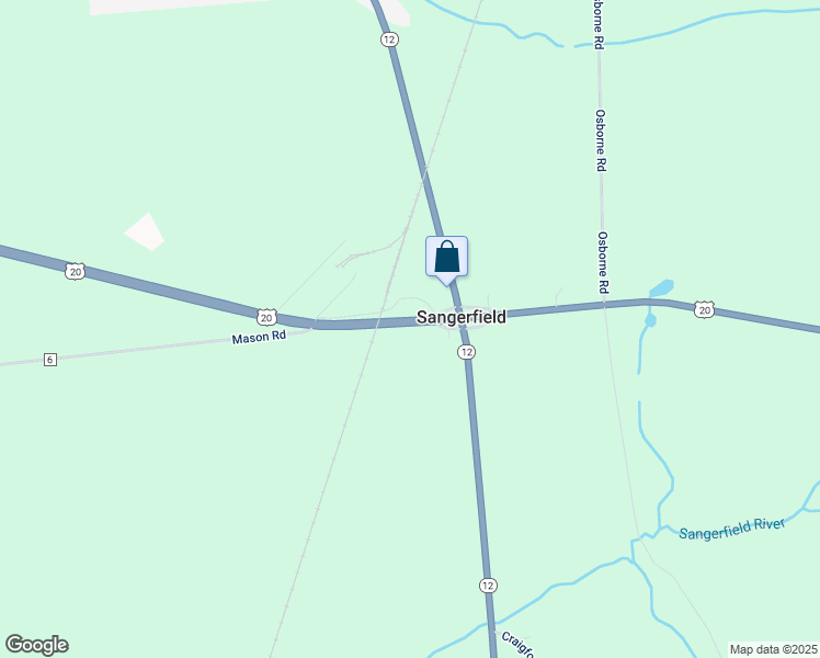 map of restaurants, bars, coffee shops, grocery stores, and more near 7644 U.S. 20 in Waterville