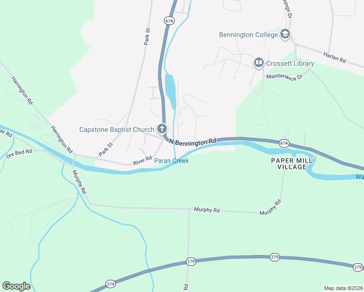 map of restaurants, bars, coffee shops, grocery stores, and more near 2092 North Bennington Road in Bennington County