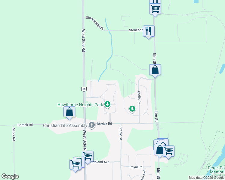 map of restaurants, bars, coffee shops, grocery stores, and more near 29 Runnymede Road in Port Colborne