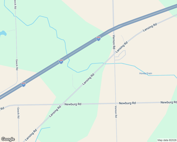 map of restaurants, bars, coffee shops, grocery stores, and more near 6680 Lansing Road in Durand
