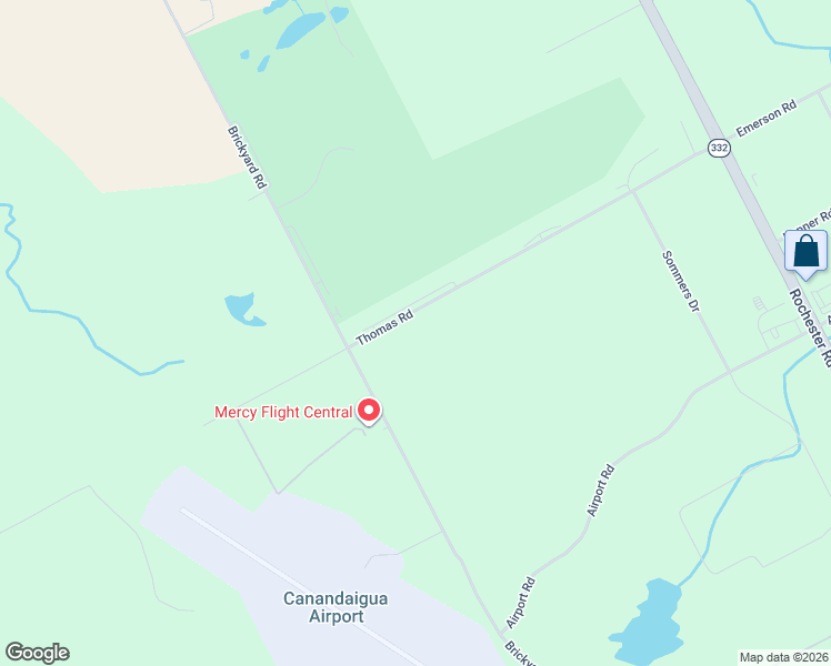 map of restaurants, bars, coffee shops, grocery stores, and more near 5575 Thomas Road in Canandaigua