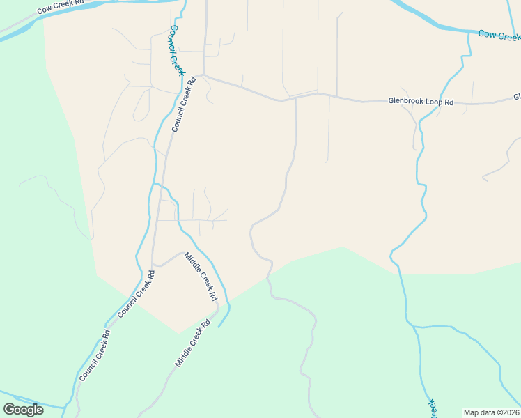 map of restaurants, bars, coffee shops, grocery stores, and more near 4036 Glenbrook Loop Road in Riddle
