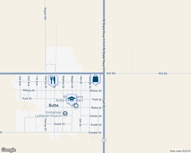 map of restaurants, bars, coffee shops, grocery stores, and more near 210 Broadway Street in Butte