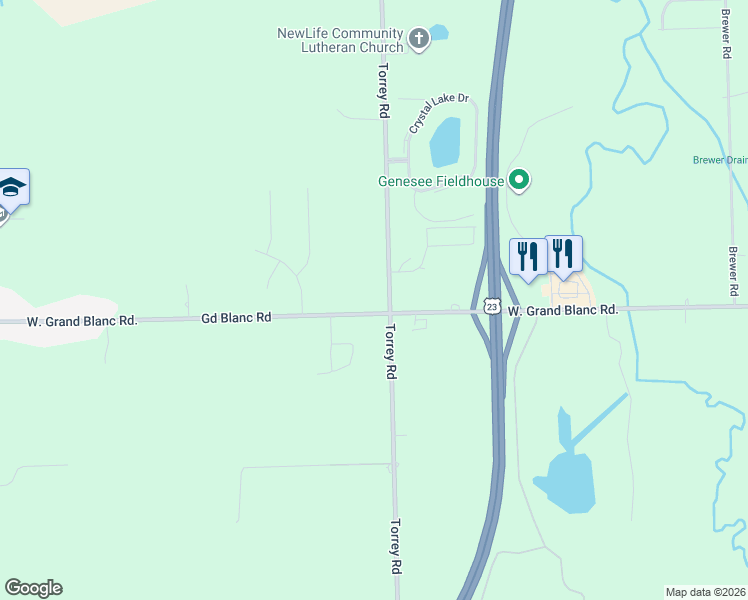 map of restaurants, bars, coffee shops, grocery stores, and more near 3029 Grand Blanc Road in Swartz Creek