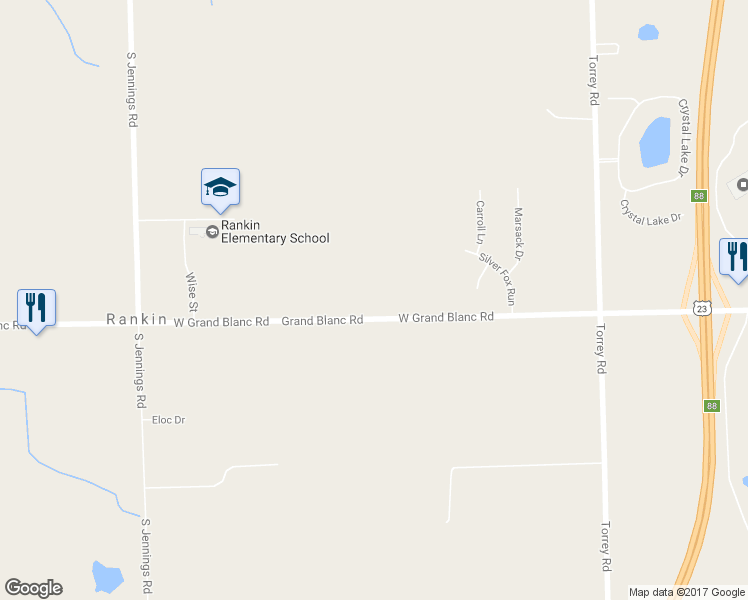 map of restaurants, bars, coffee shops, grocery stores, and more near 3254 Grand Blanc Road in Swartz Creek