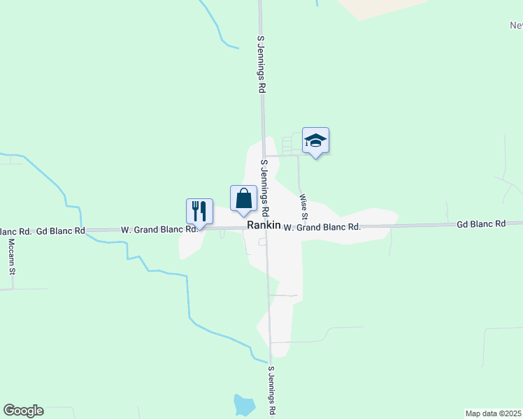 map of restaurants, bars, coffee shops, grocery stores, and more near 7496 South Jennings Road in Swartz Creek