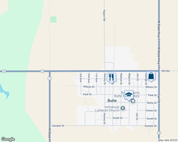 map of restaurants, bars, coffee shops, grocery stores, and more near 210 Broadway Street in Butte