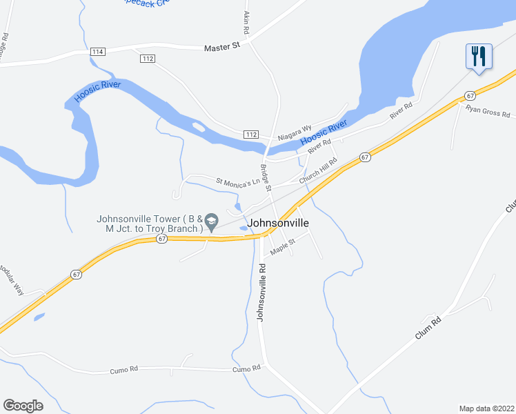 map of restaurants, bars, coffee shops, grocery stores, and more near 11 Gas Plant Road in Johnsonville